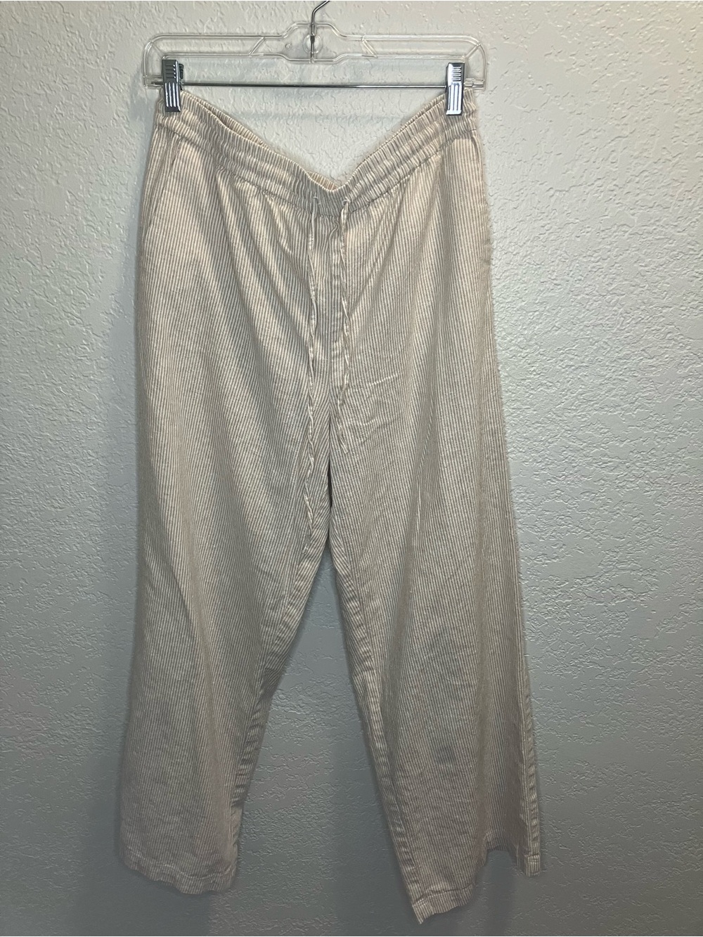Slim Wide Leg Linen Blend Pant